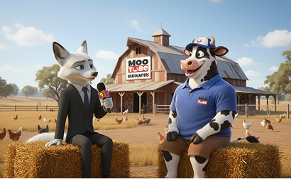 MooChewb Falls 40 Percent as Cow Influencers Strike
